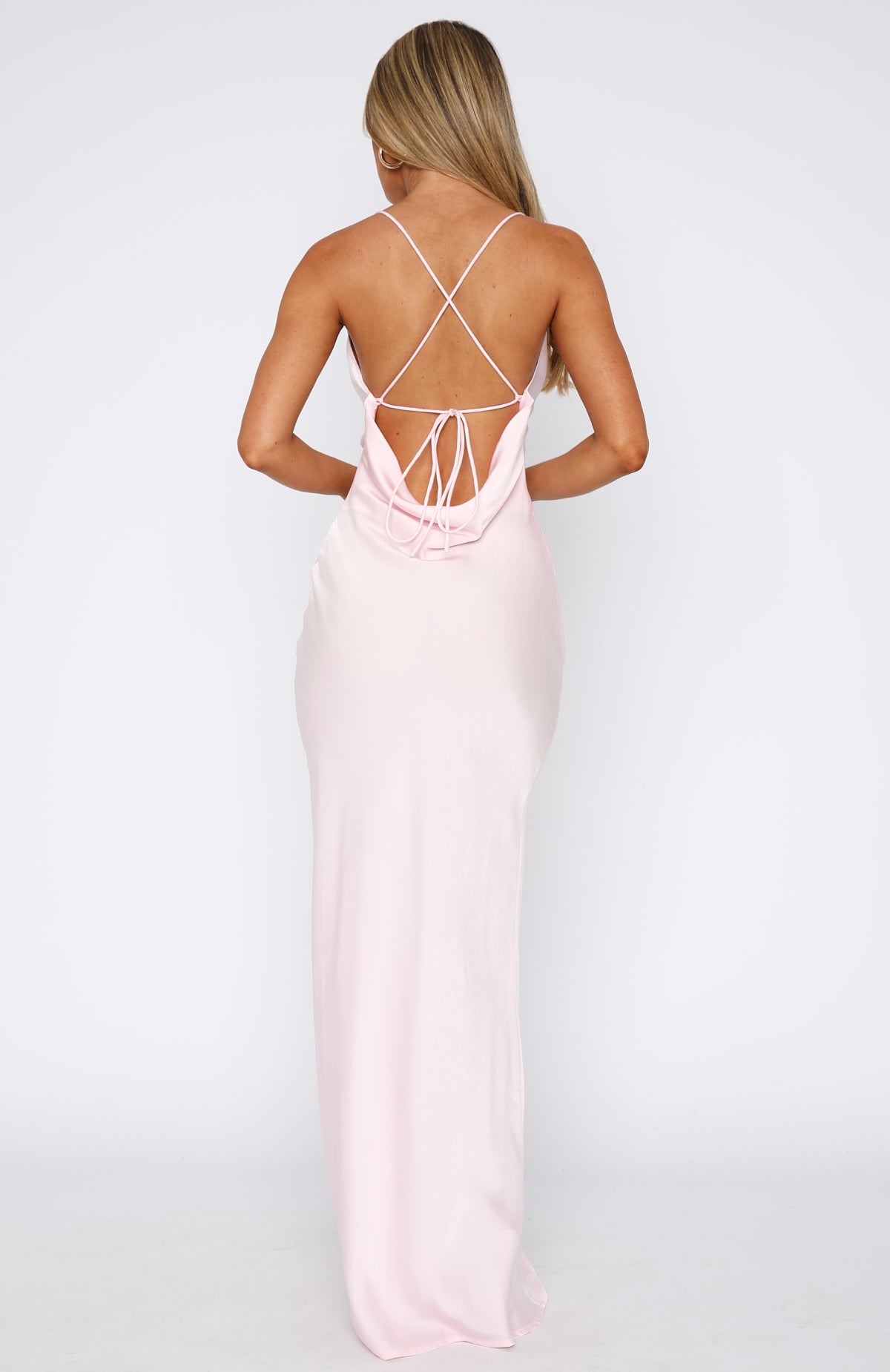 Over My Head Maxi Dress Baby Pink - Image 5