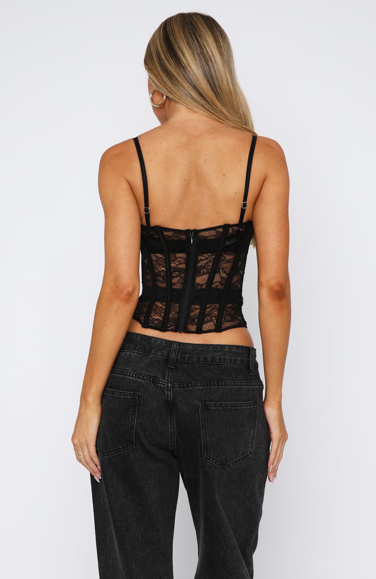 I'm Irreplaceable Lace Bustier Black - Image 4