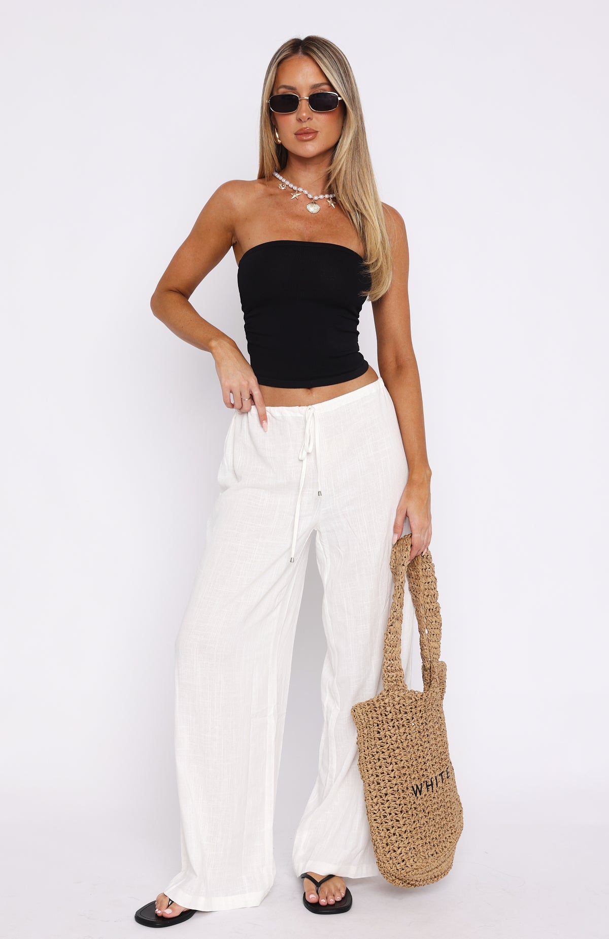 Burning Love Linen Pants White - Image 2