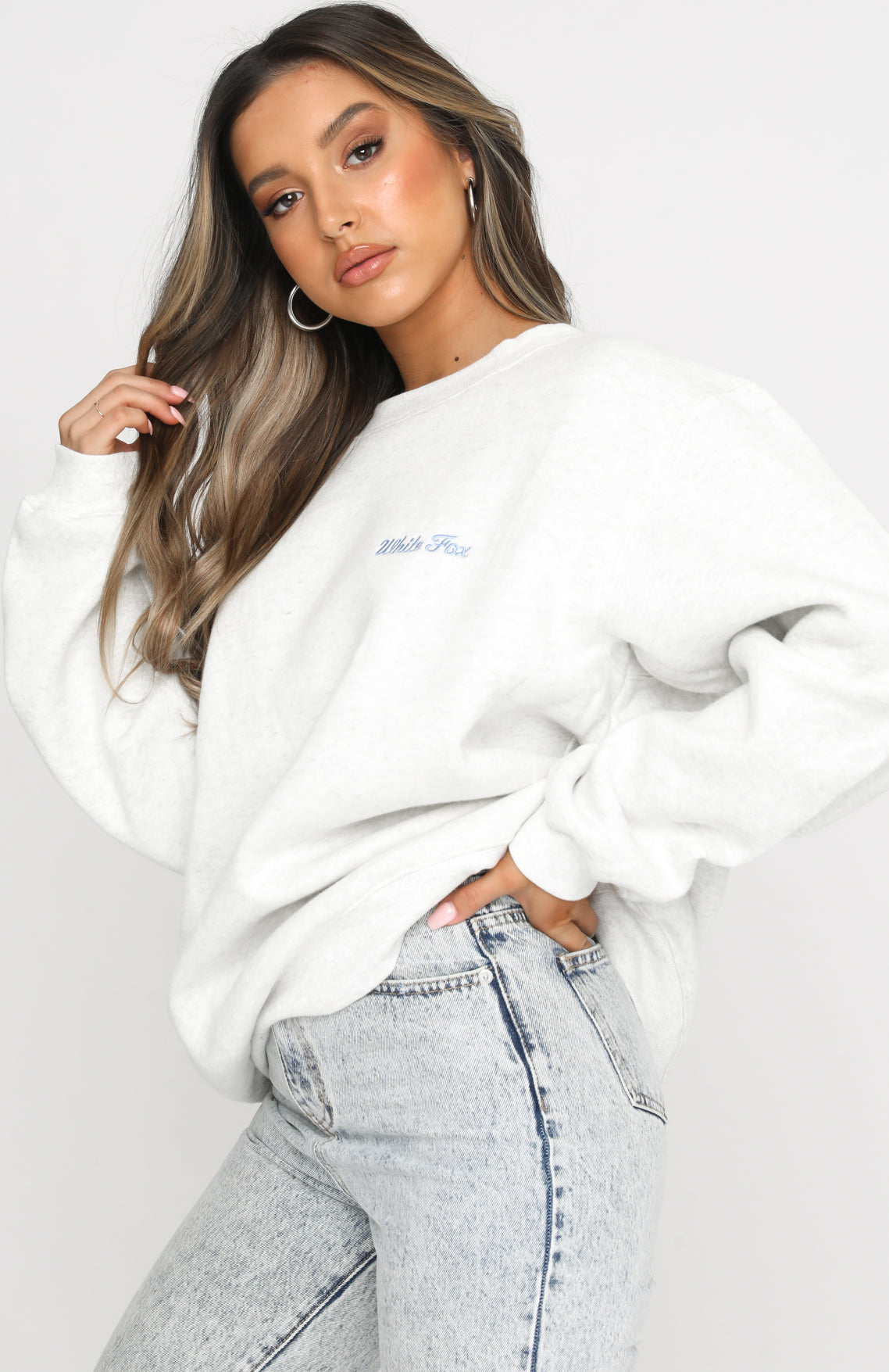 Steal Your Heart Oversized Sweater Grey Marle - Image 4