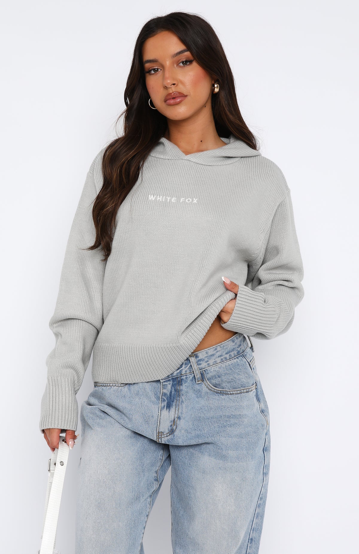 It's Cool Knit Hoodie Light Grey - Image 2