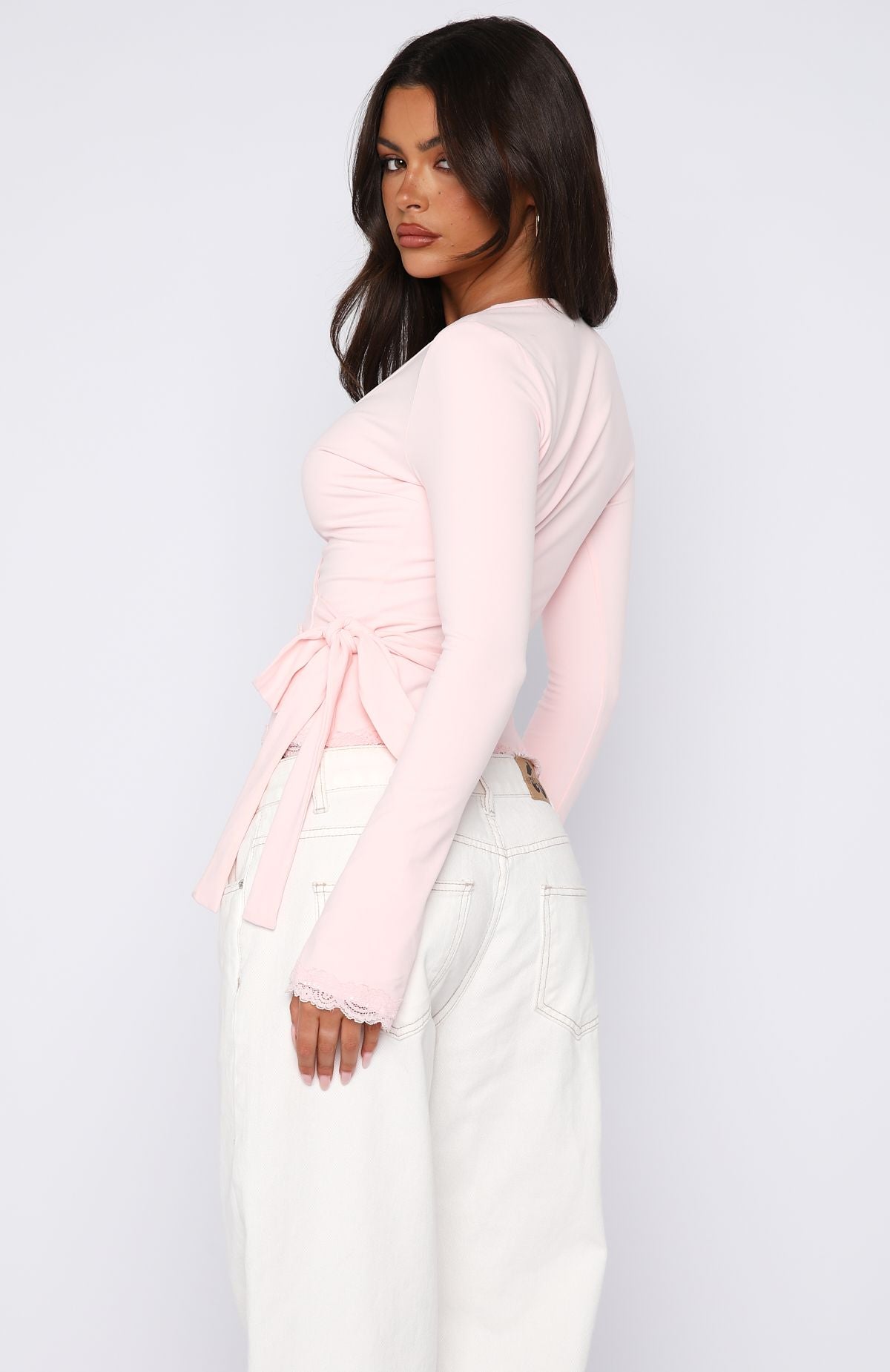 Cater To You Long Sleeve Top Baby Pink - Image 5