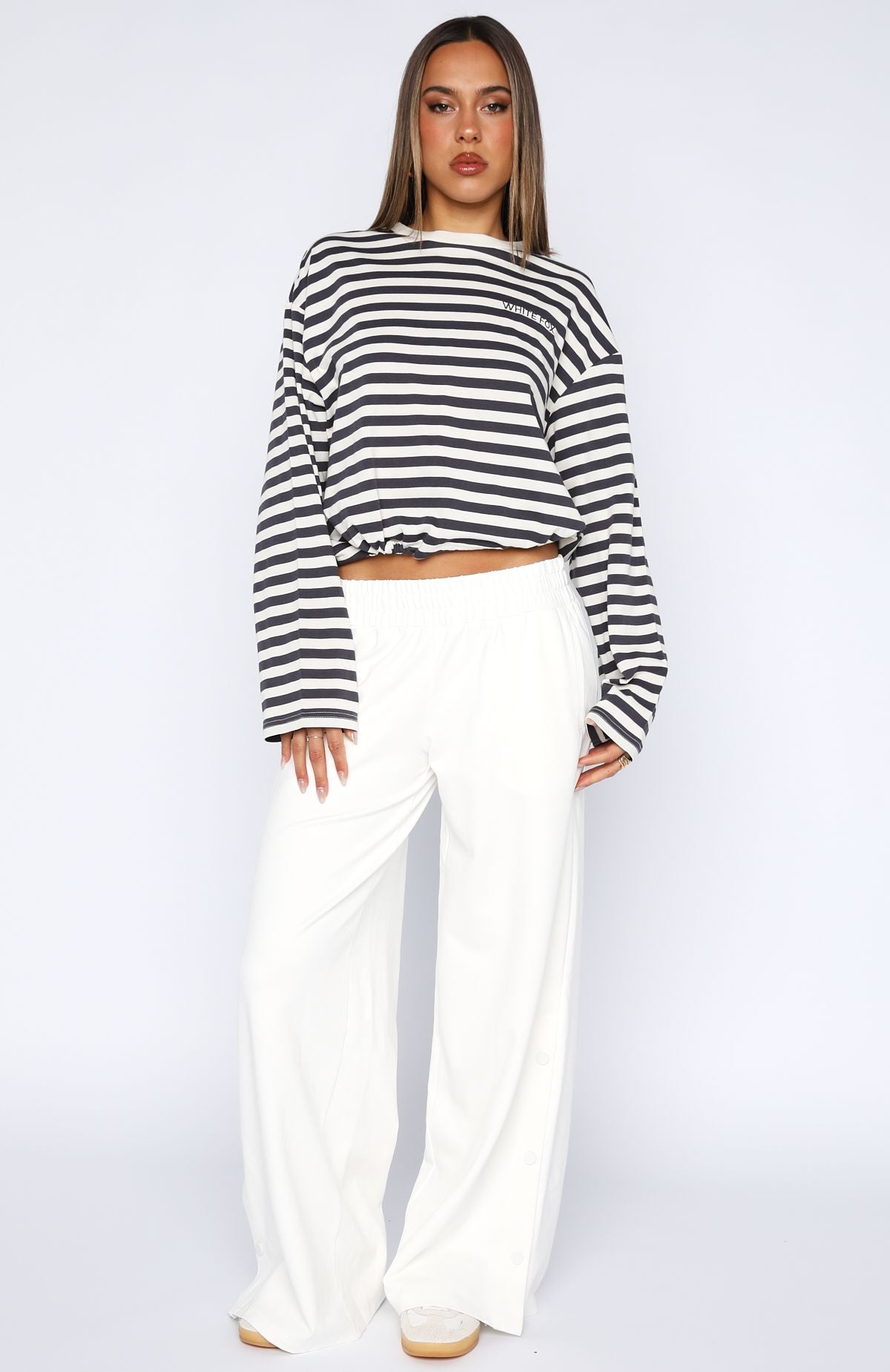 Our Bridges Burned Wide Leg Pants Cream - Image 3