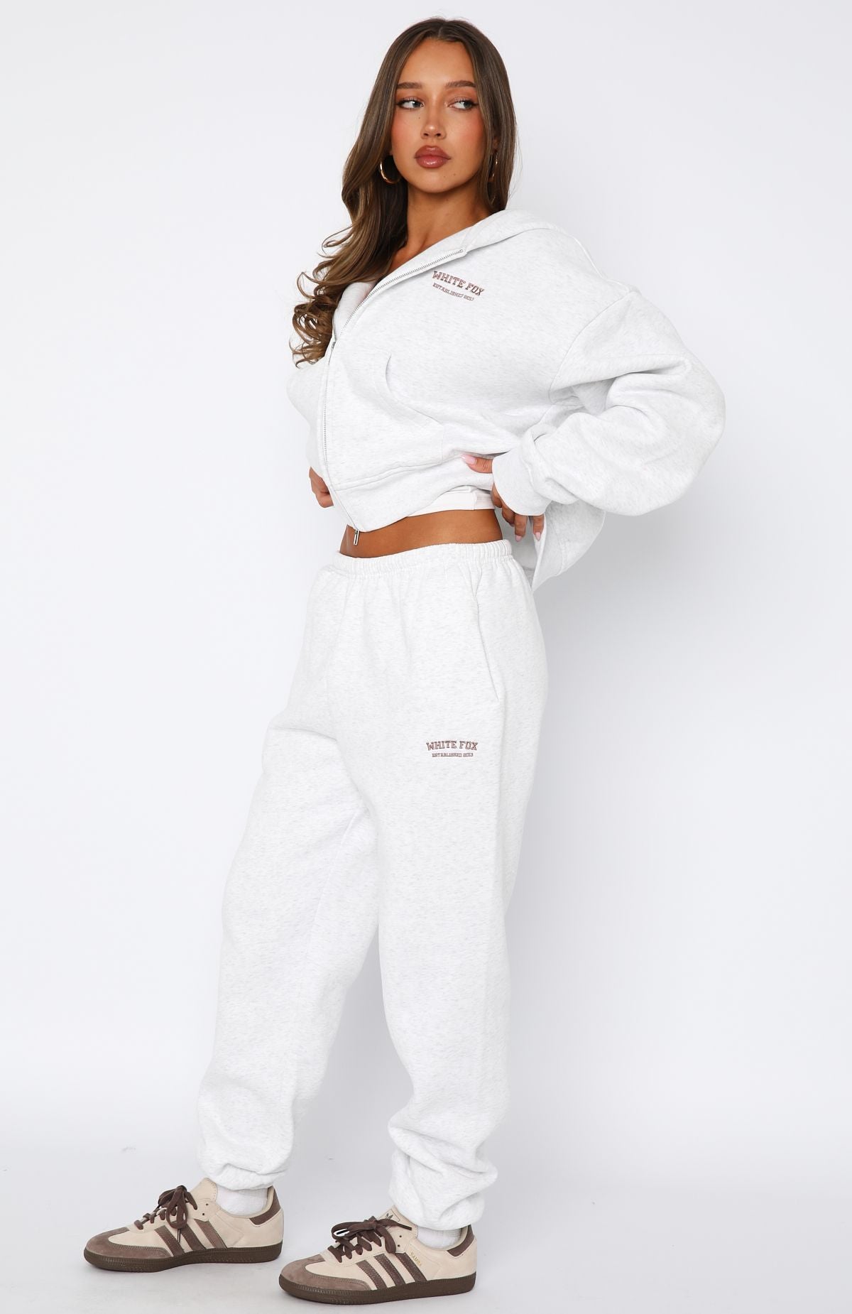 Can't Miss It Sweatpants Grey Marle/Rose Gold - Image 3