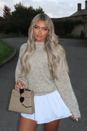Ice Queen Knit Sweater Peppered Taupe