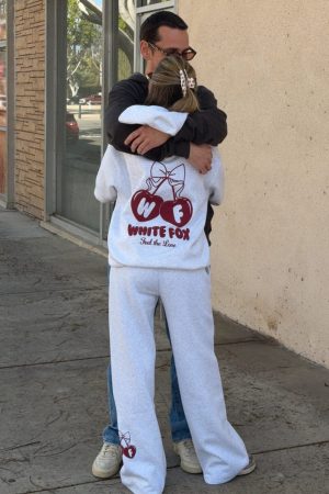 Feel The Love Oversized Hoodie Grey Marle