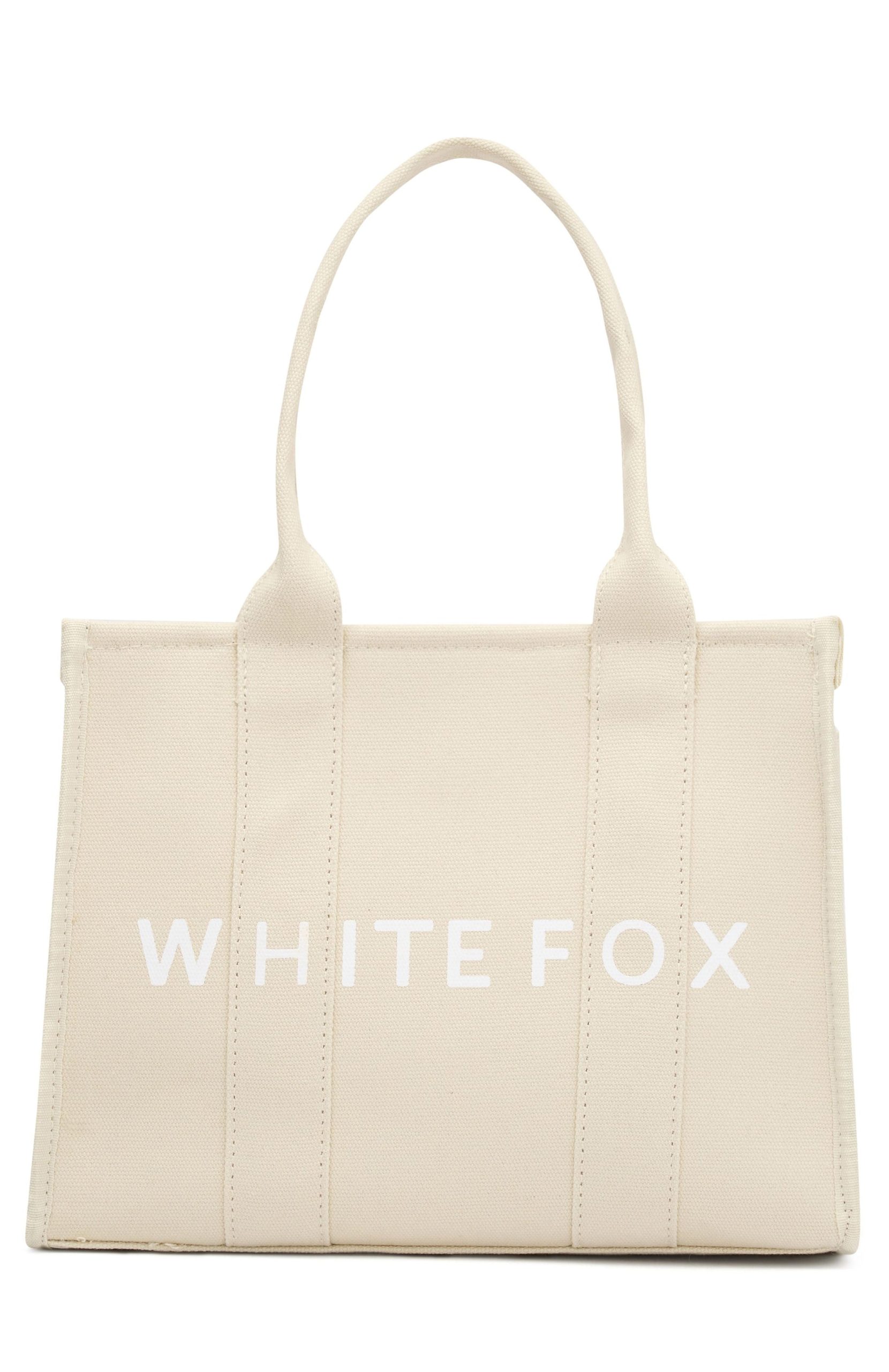 White Fox Mini Tote Bag Beige - Image 2