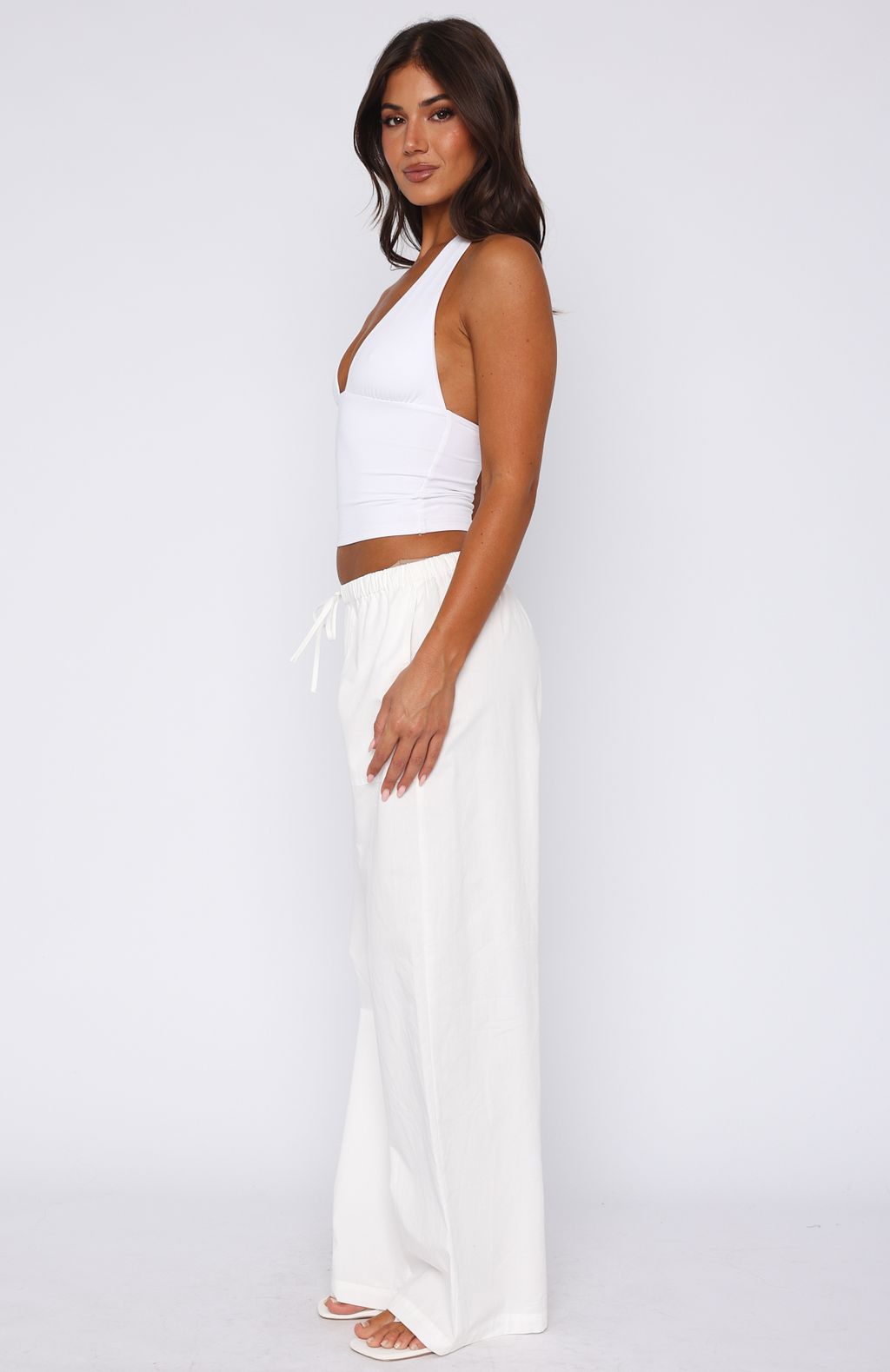 Sweet Like Me Wide Leg Pants White - Image 3