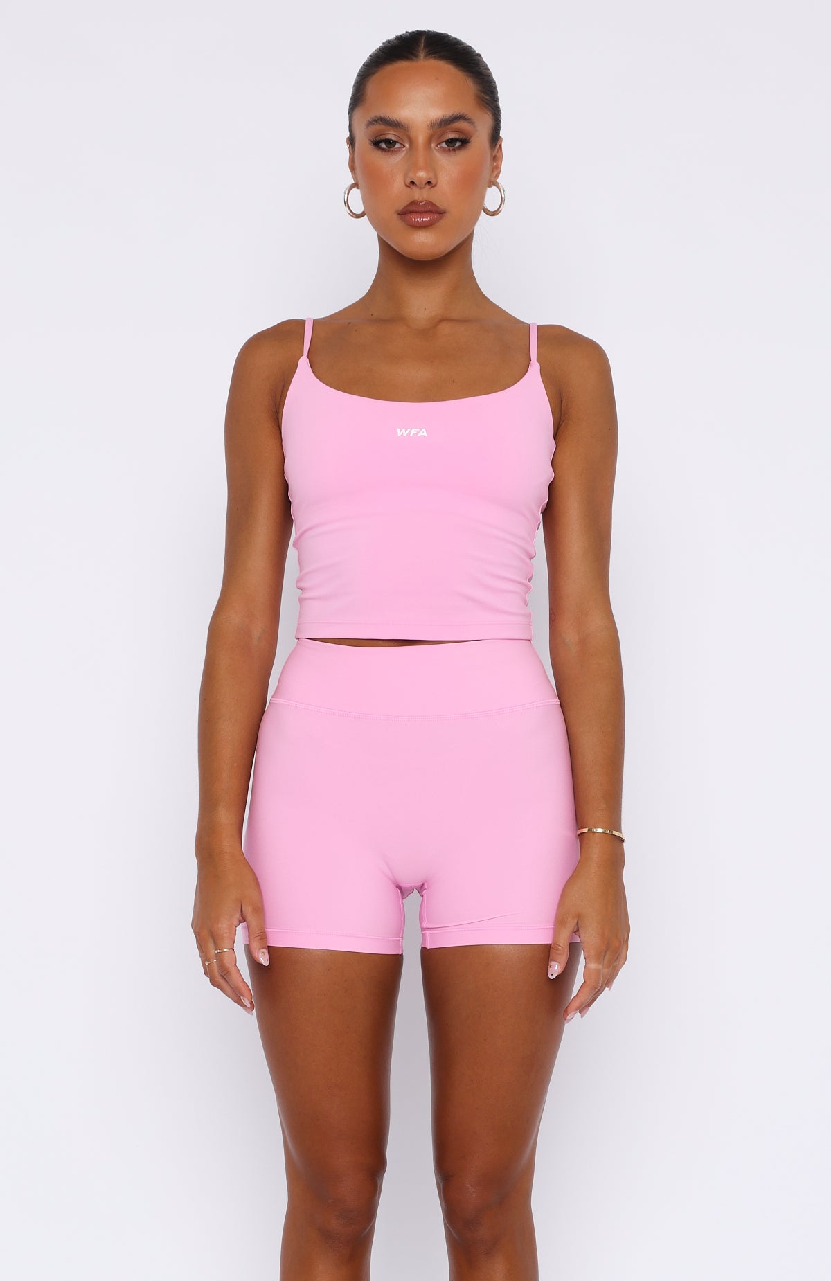 Keep Up High Waisted Shorts 4 Baby Pink - Image 2