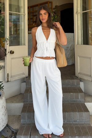 Further Away Pants White