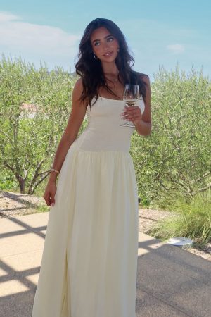 Too Many Questions Maxi Dress Lemon