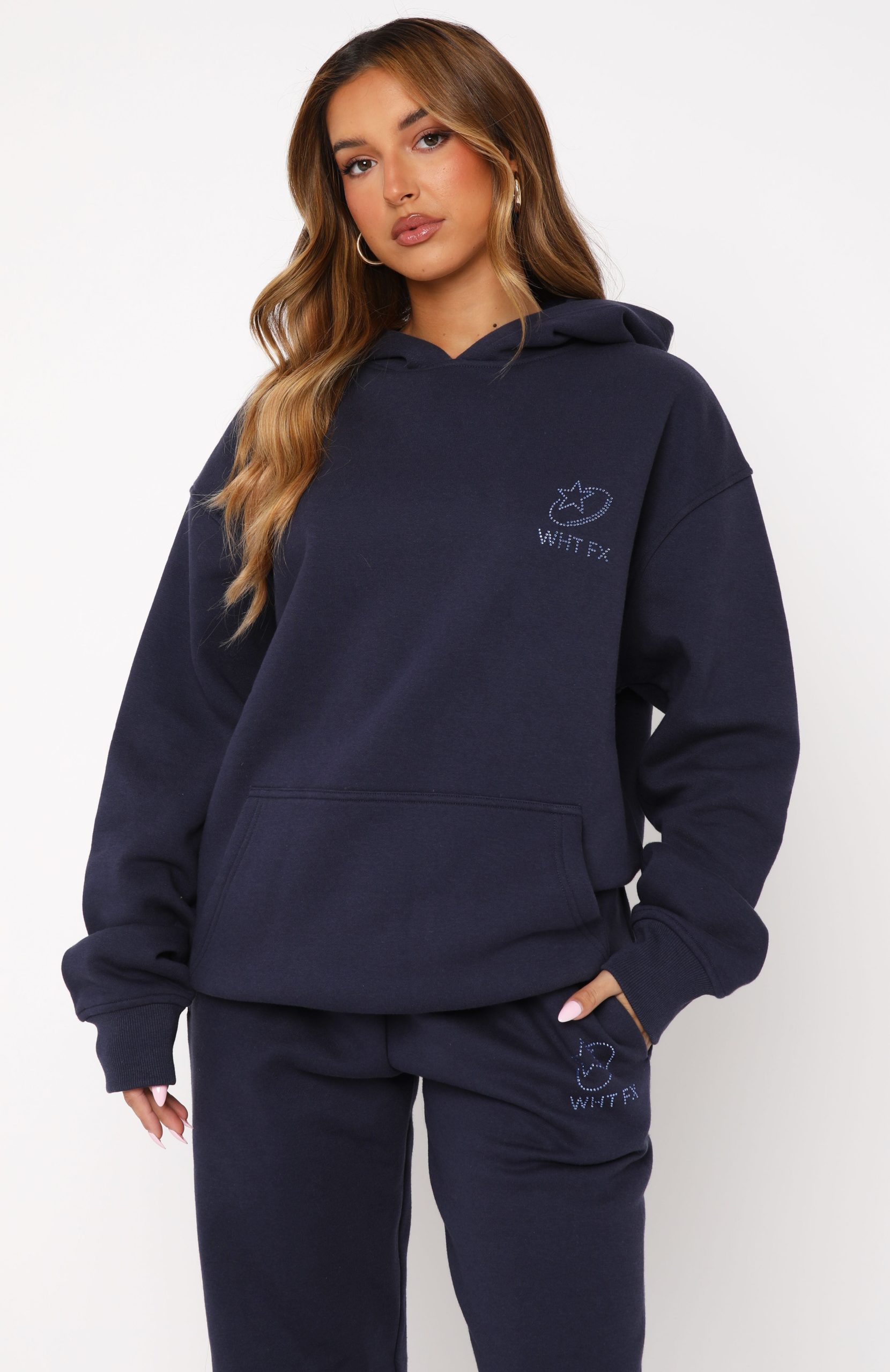 Always Shining Oversized Hoodie Navy - Image 2