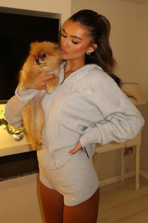 Floating By Knit Zip Front Hoodie Grey Marle