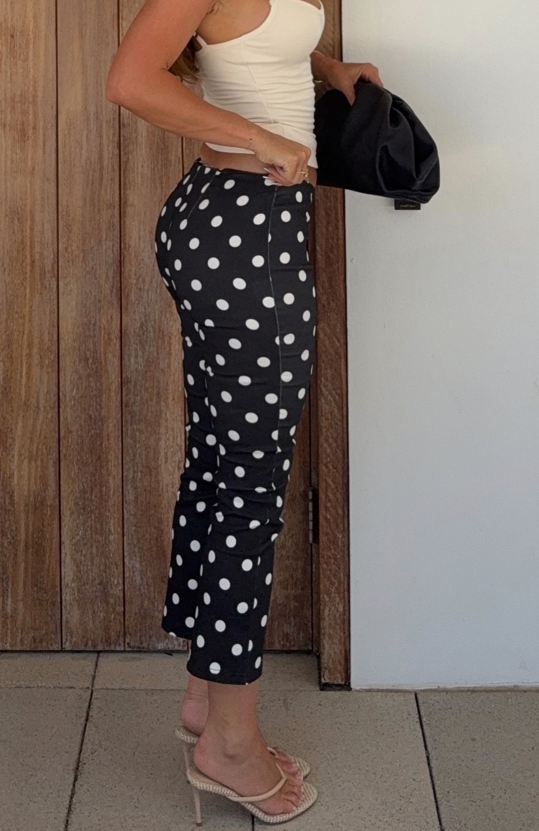 Sweetie Darling Capri Pants Black/White Polka Dot - Image 6