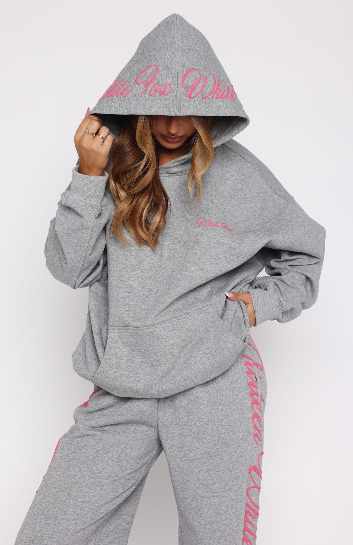 Lucky Thirteen Shaya Oversized Hoodie Dark Grey Marle - Image 5