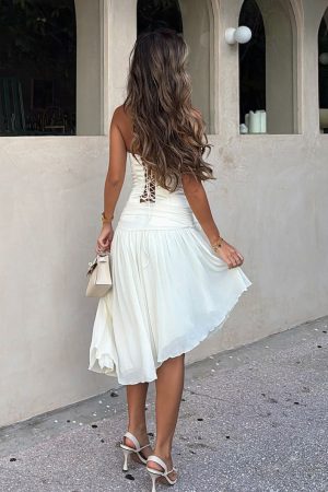 Forever Love Midi Skirt Off White