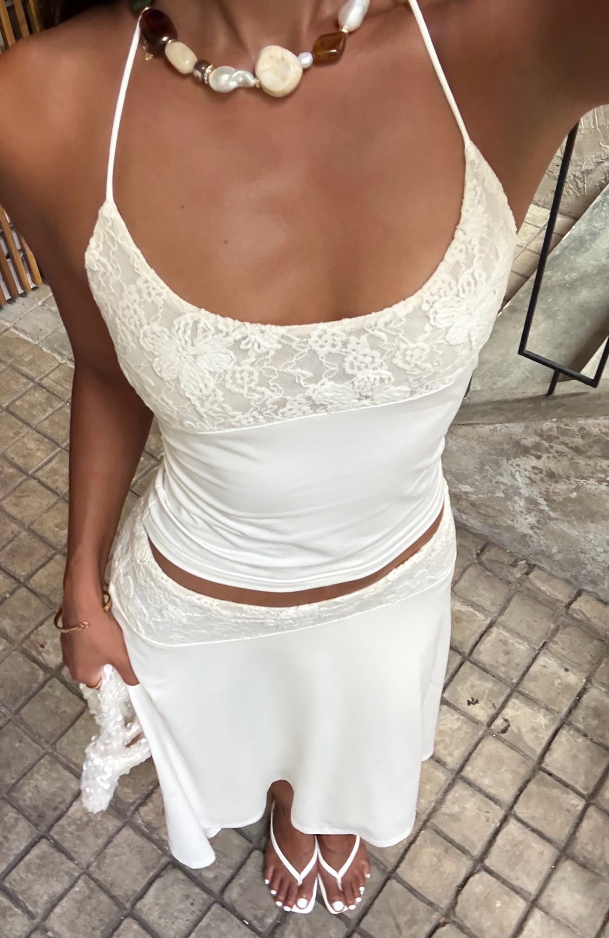 Cool Chaos Halter Top Off White - Image 7