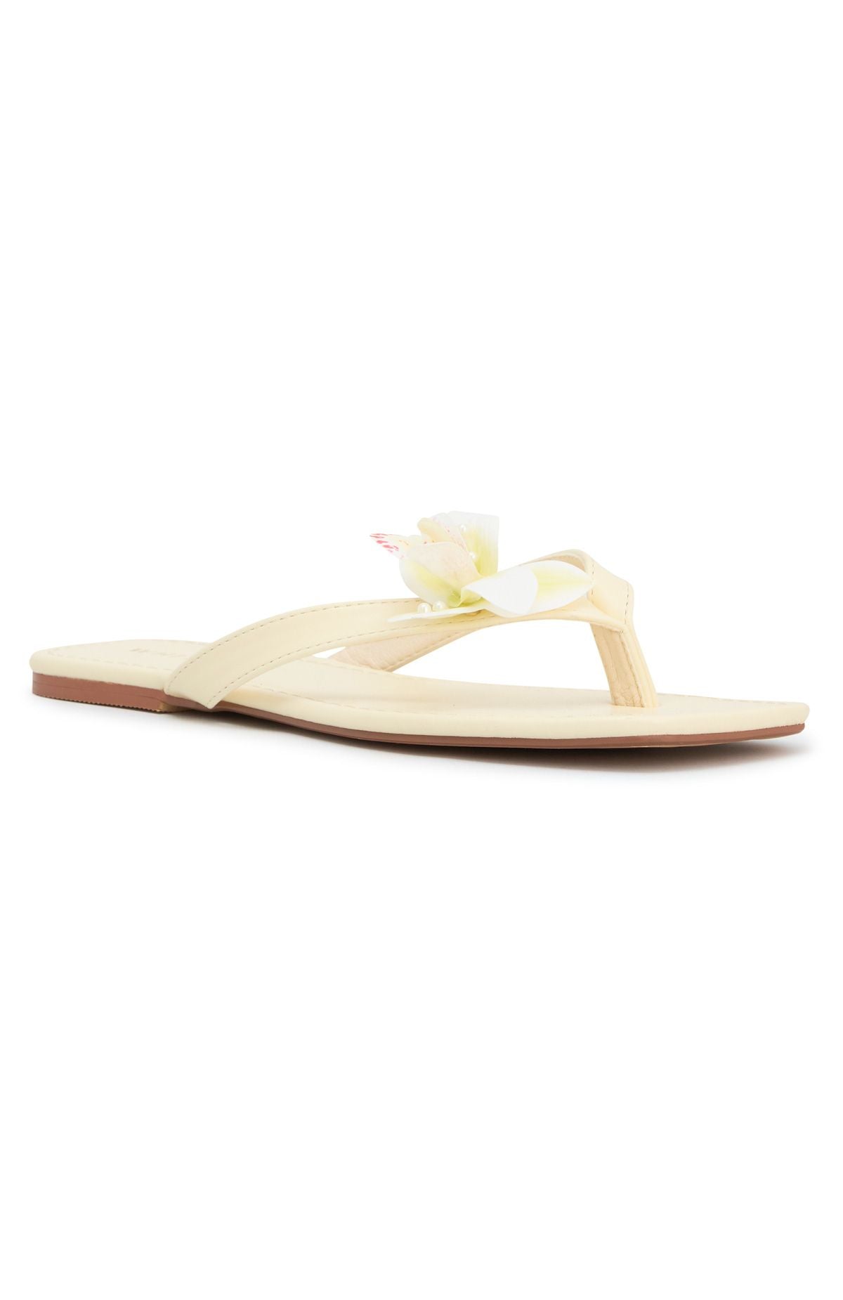 Lathan Orchid Thong Sandals Lemon - Image 6