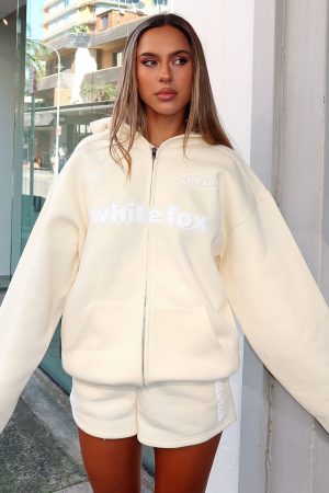 Ready To Go Zip Front Hoodie Lemon