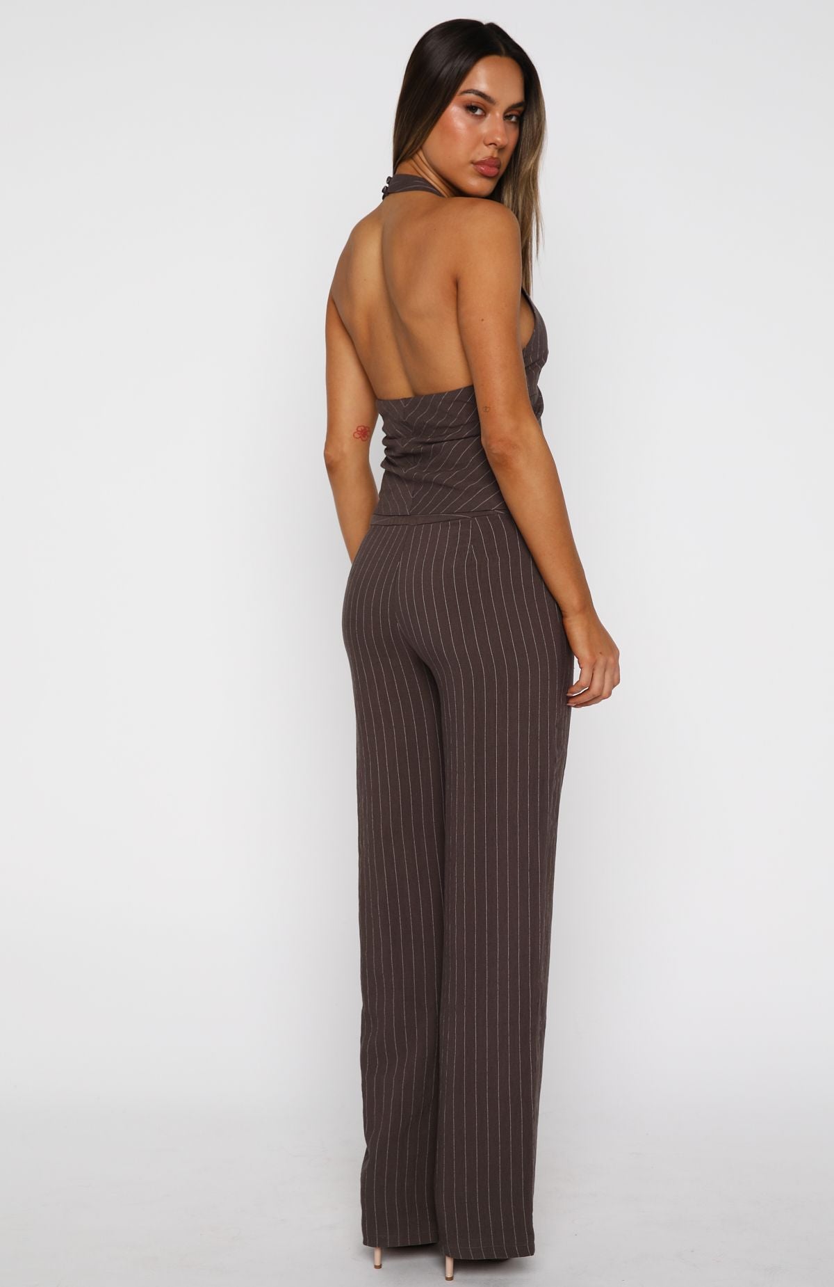 I Don't Compete Straight Leg Pants Chocolate - Image 5