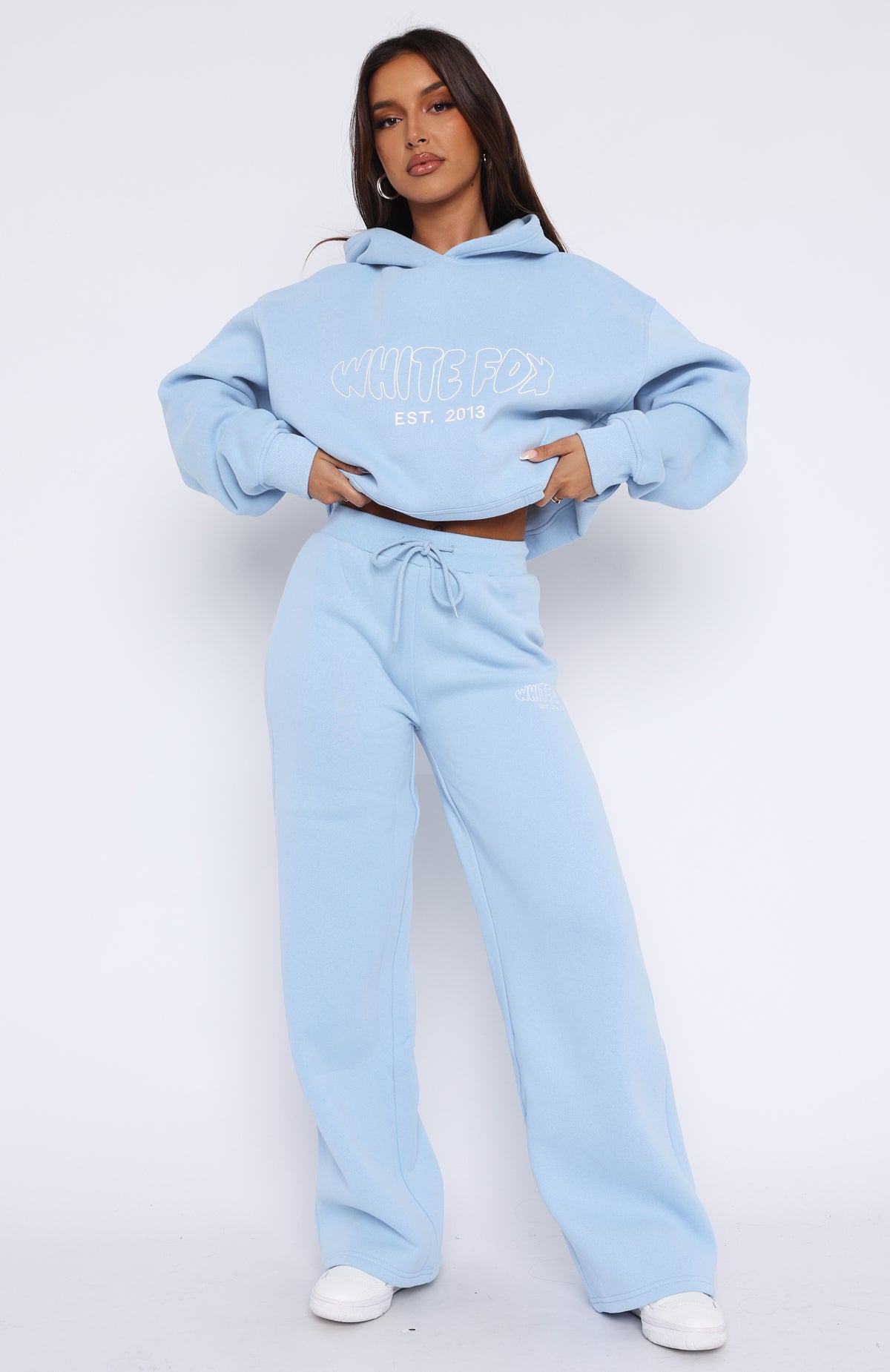 Missed Flights Wide Leg Sweatpants Soft Blue - Image 2