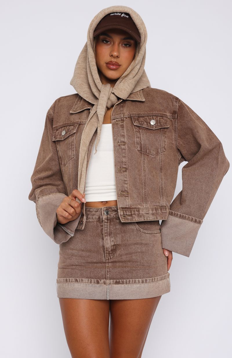 Audrey Triangle Scarf Oat - Image 3