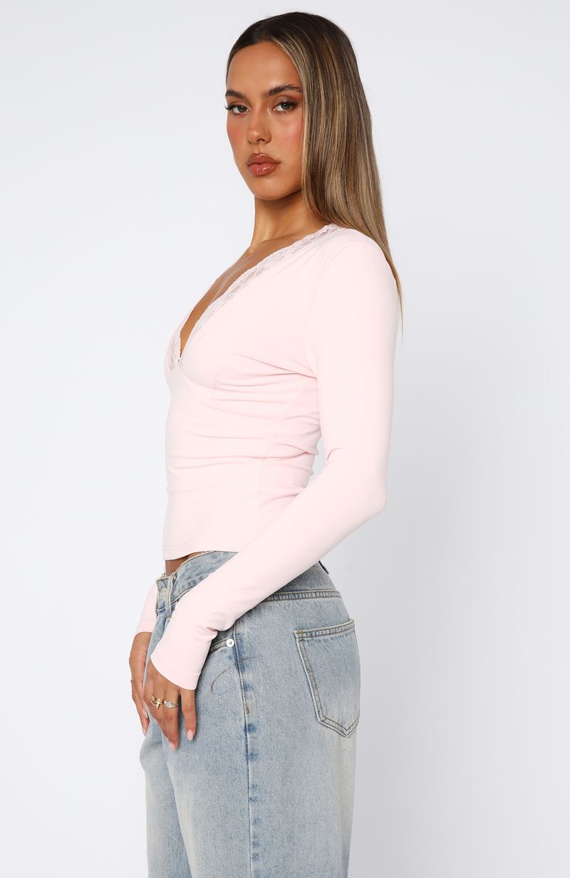 Knew That All Along Long Sleeve Top Baby Pink - Image 3