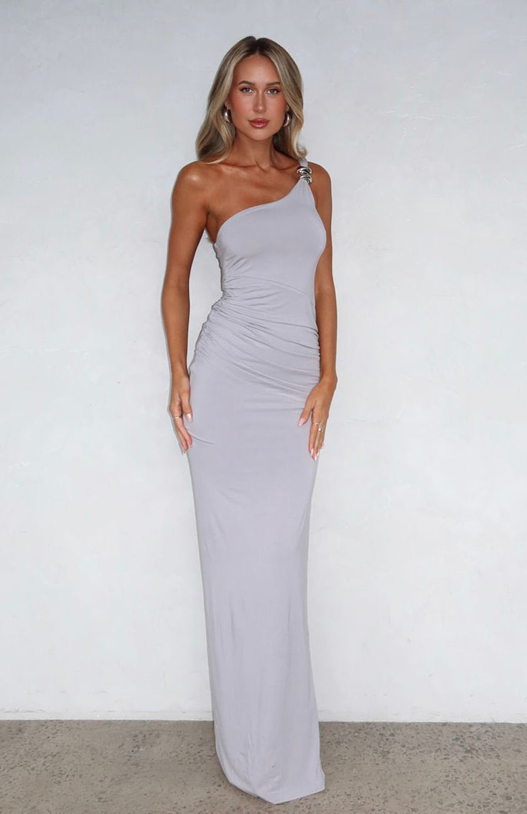She's A Boss Maxi Dress Grey - Image 2