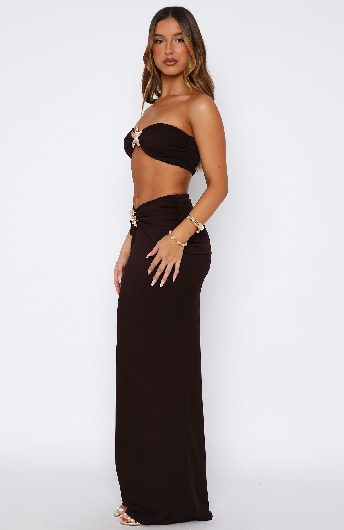 Lil Mermaid Maxi Skirt Chocolate - Image 4