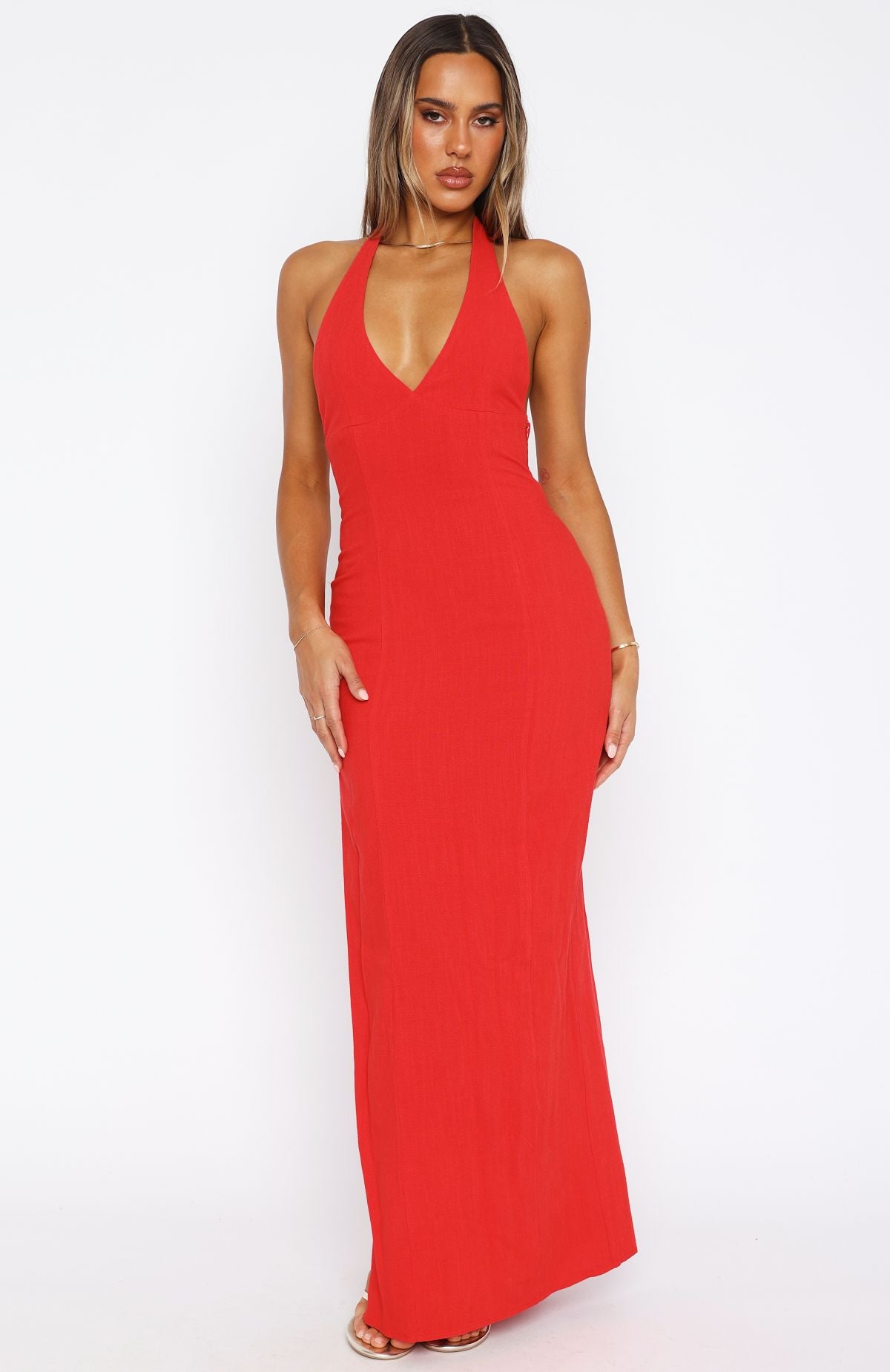 Sun Kissed Glow Maxi Dress Red - Image 2