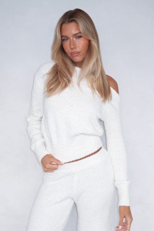 Please Be Mine Knit Sweater Off White