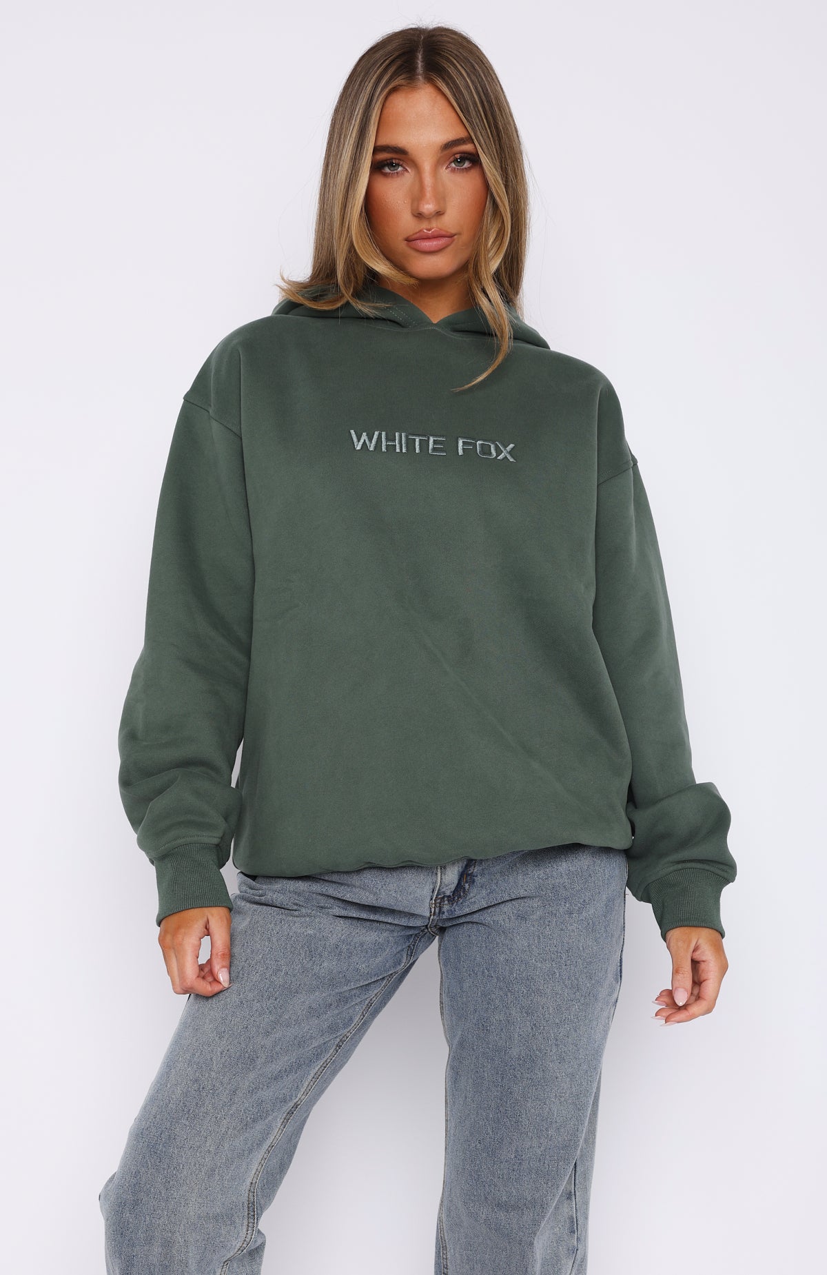 Stay Lifted Oversized Hoodie Dark Green - Image 3