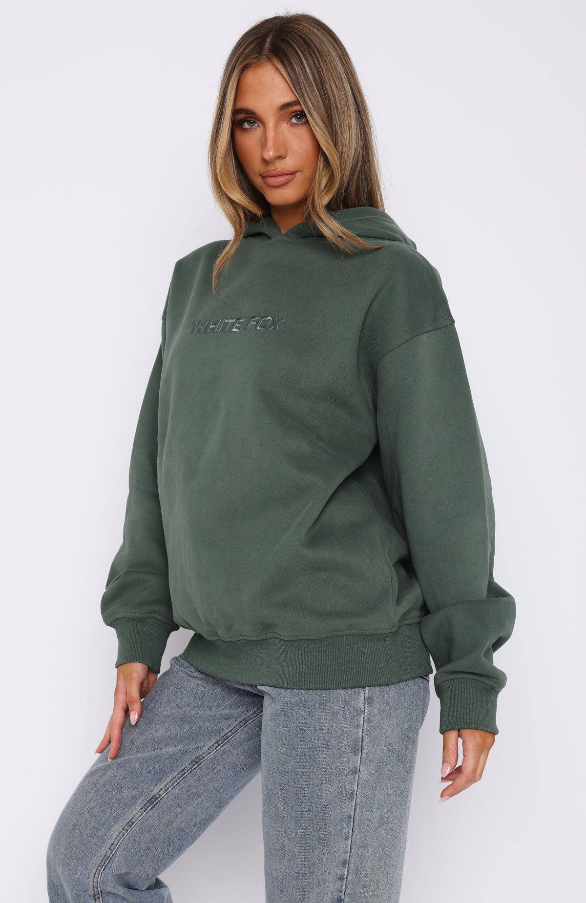 Stay Lifted Oversized Hoodie Dark Green - Image 4
