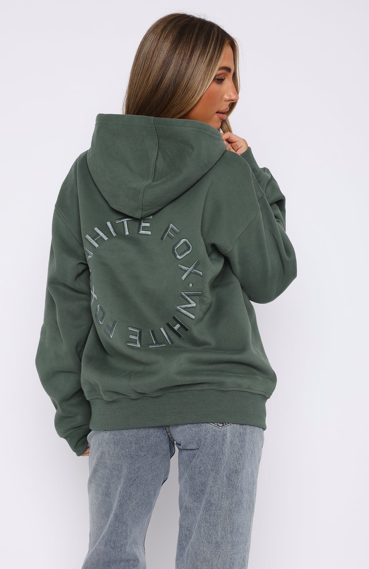 Stay Lifted Oversized Hoodie Dark Green - Image 5