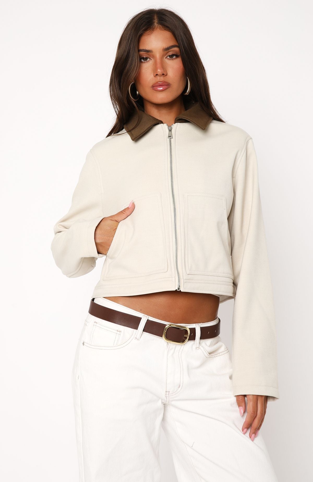 You Told Me Jacket Beige - Image 6