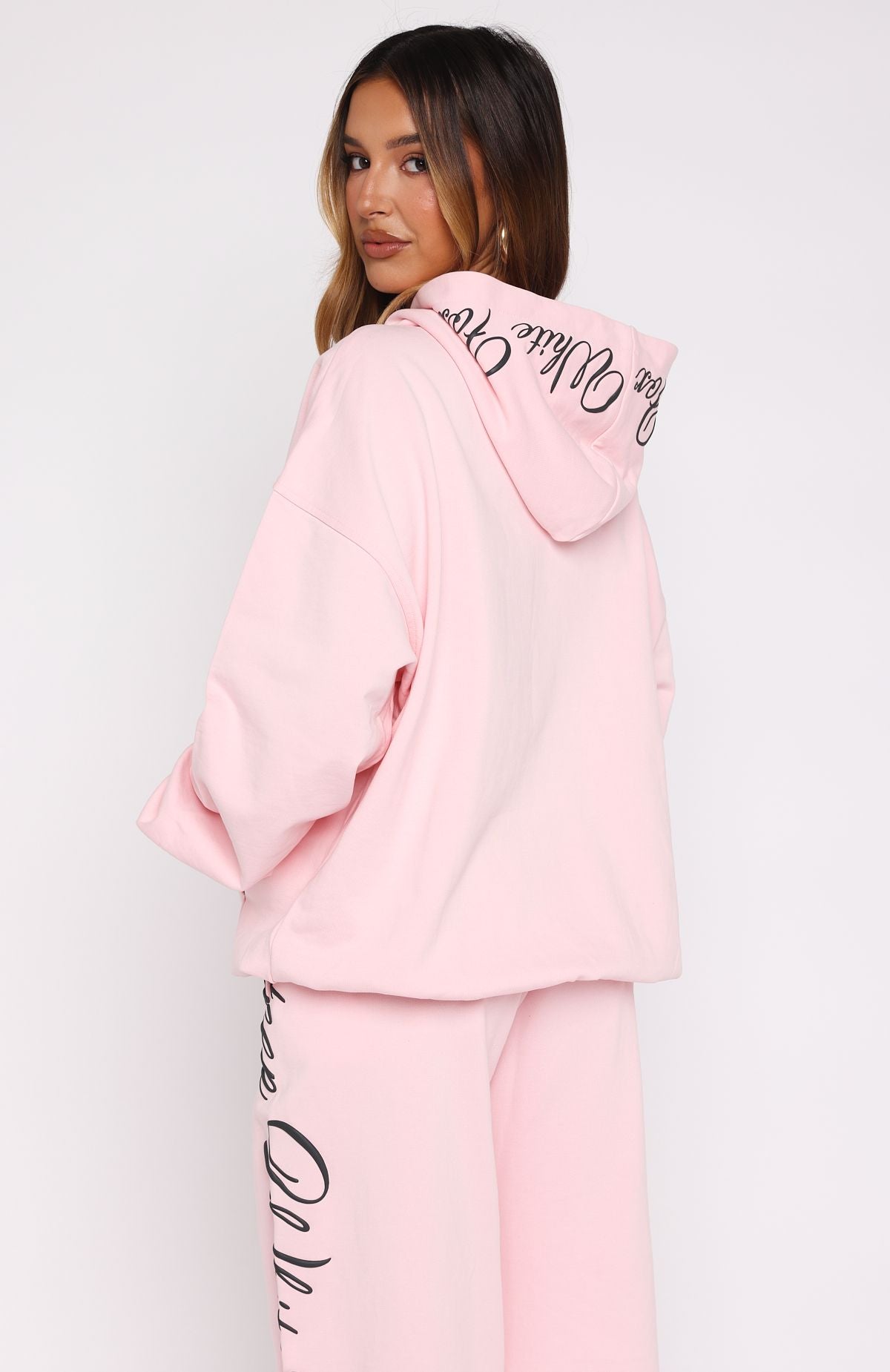 Lucky Thirteen Shaya Oversized Hoodie Soft Pink - Image 5
