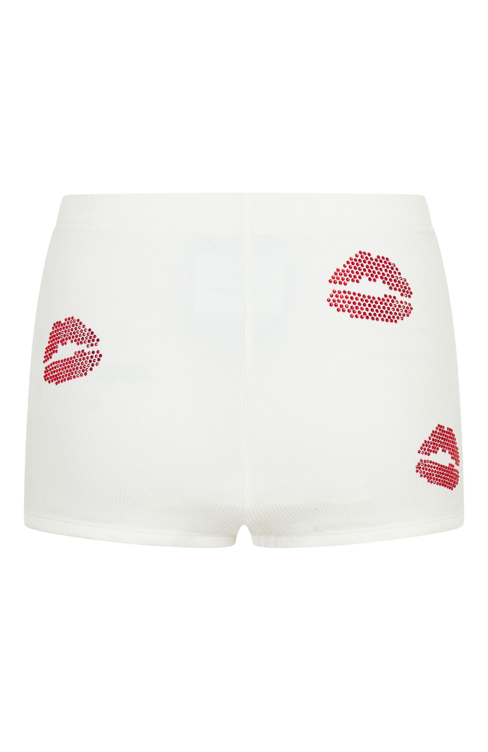 Pepper You In Kisses Booty Shorts White - Image 6
