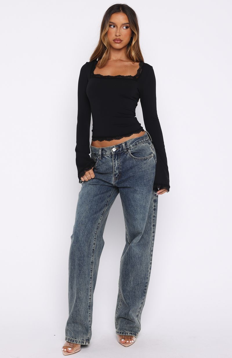 Queen Of Hearts Long Sleeve Top Black - Image 5