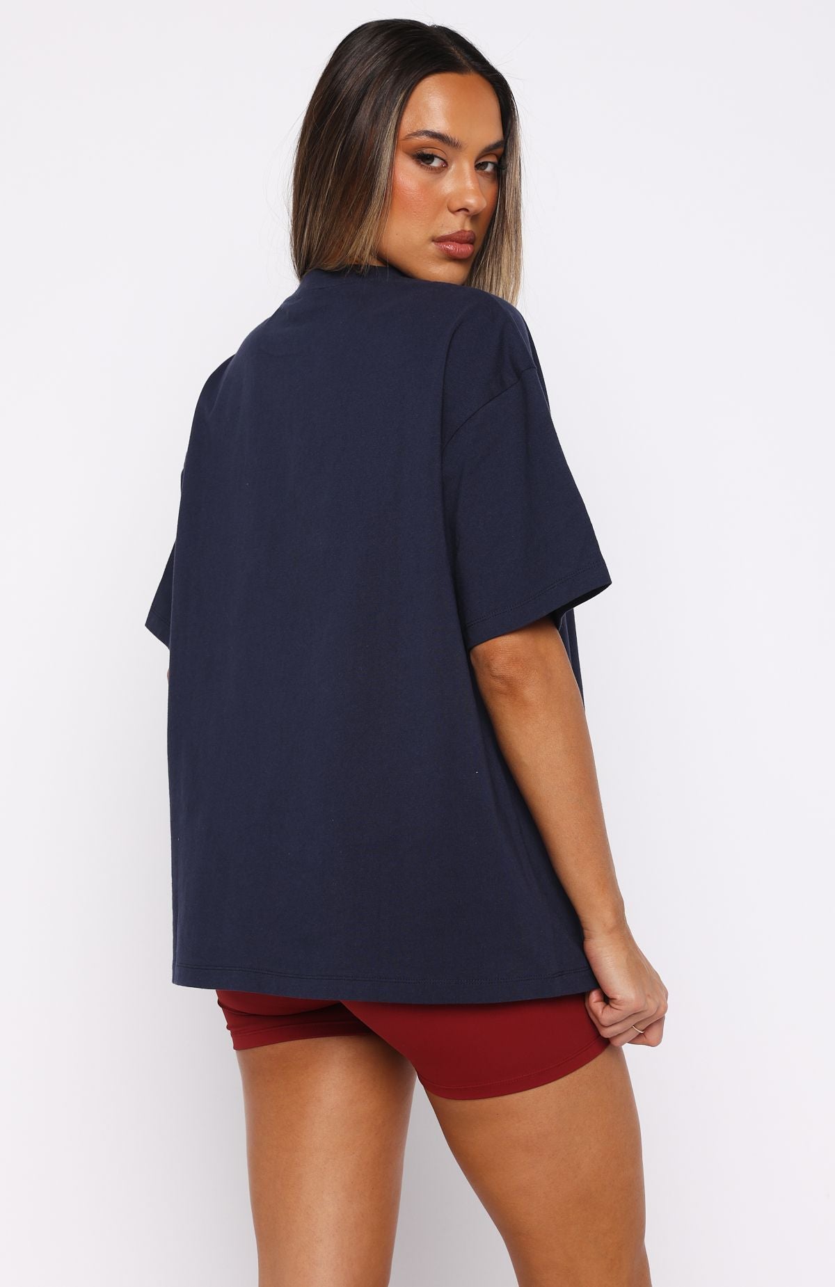 Club 14 Peyton Oversized Tee Navy - Image 4