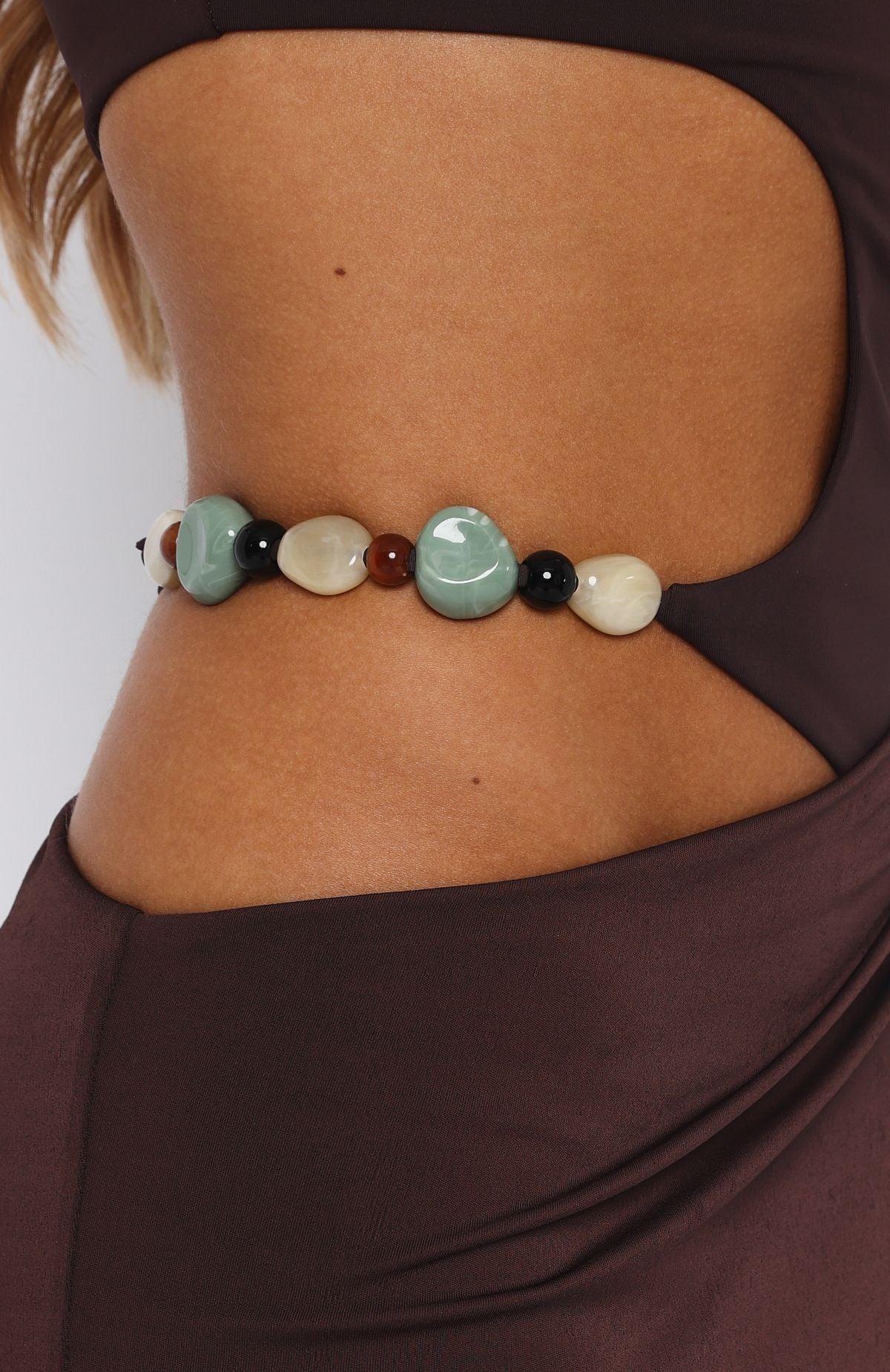 She's A Goddess Maxi Dress Chocolate - Image 2