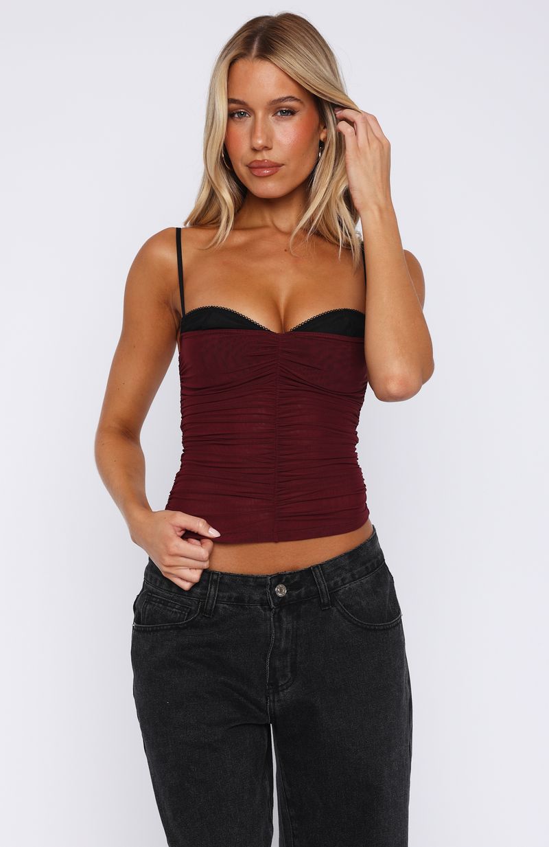 Remind Me Again Bustier Burgundy - Image 2