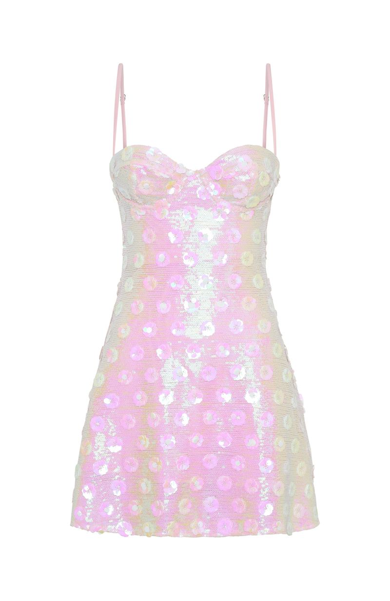 Radiant Soul Sequin Mini Dress Baby Pink - Image 7