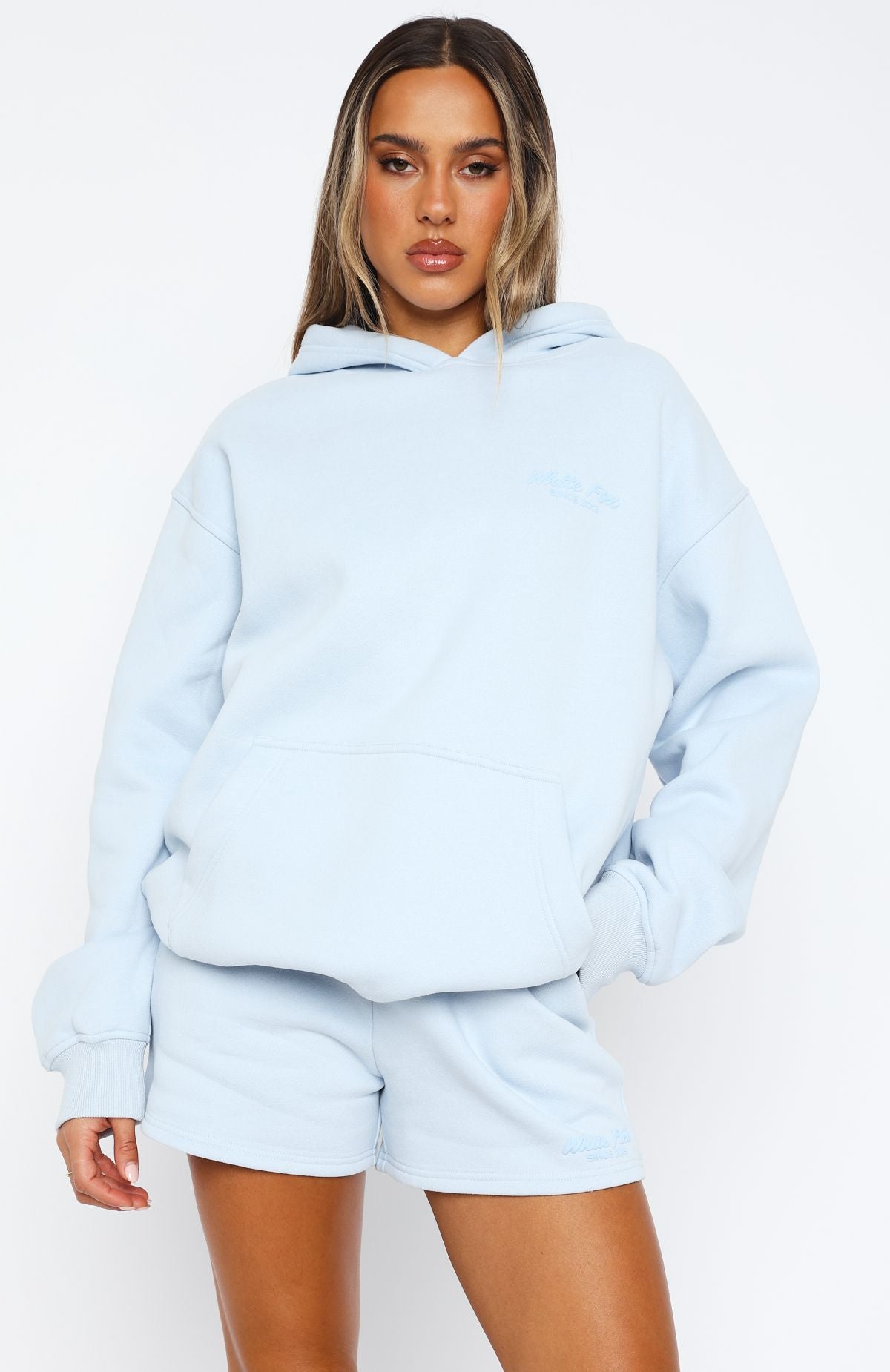 Leisure Edition Oversized Hoodie Baby Blue - Image 2
