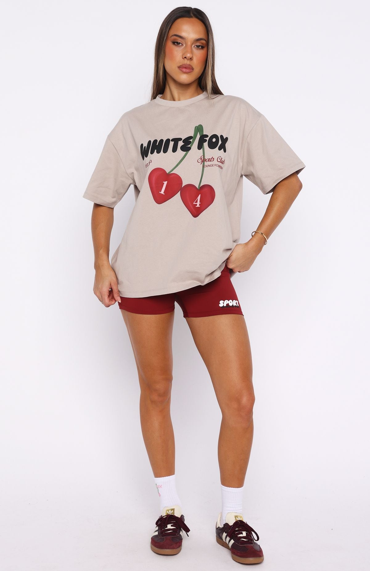 Club 14 Peyton Bike Shorts Burgundy - Image 5