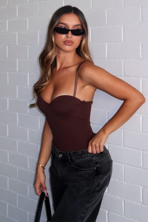 Stuck To You Bodysuit Chocolate