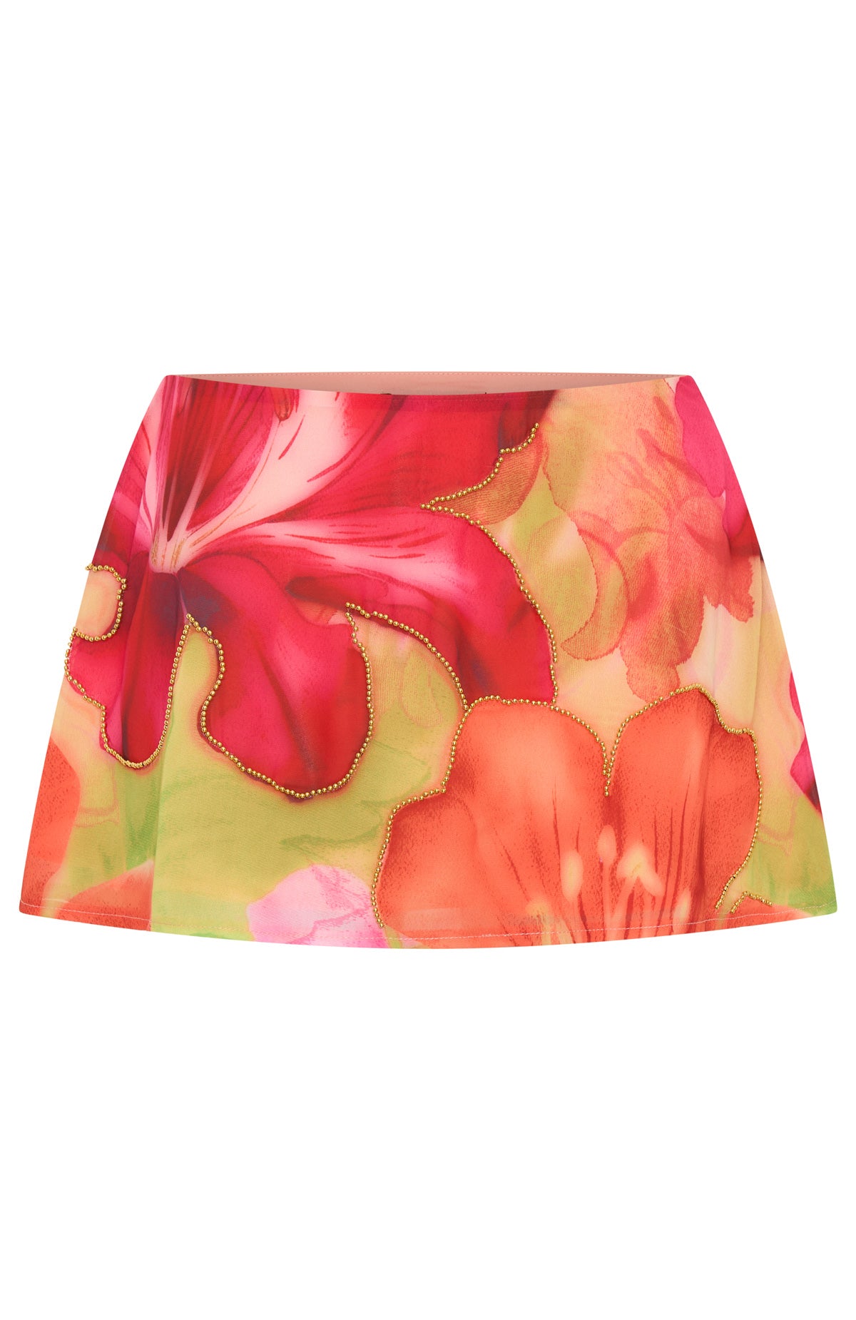 Nostalgic Dream Beaded Mini Skirt Tropical Bloom - Image 7