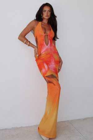 Bets Are Off Maxi Dress Sunset Floral