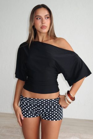 Marrakech Moments Cinched Waist Top Black
