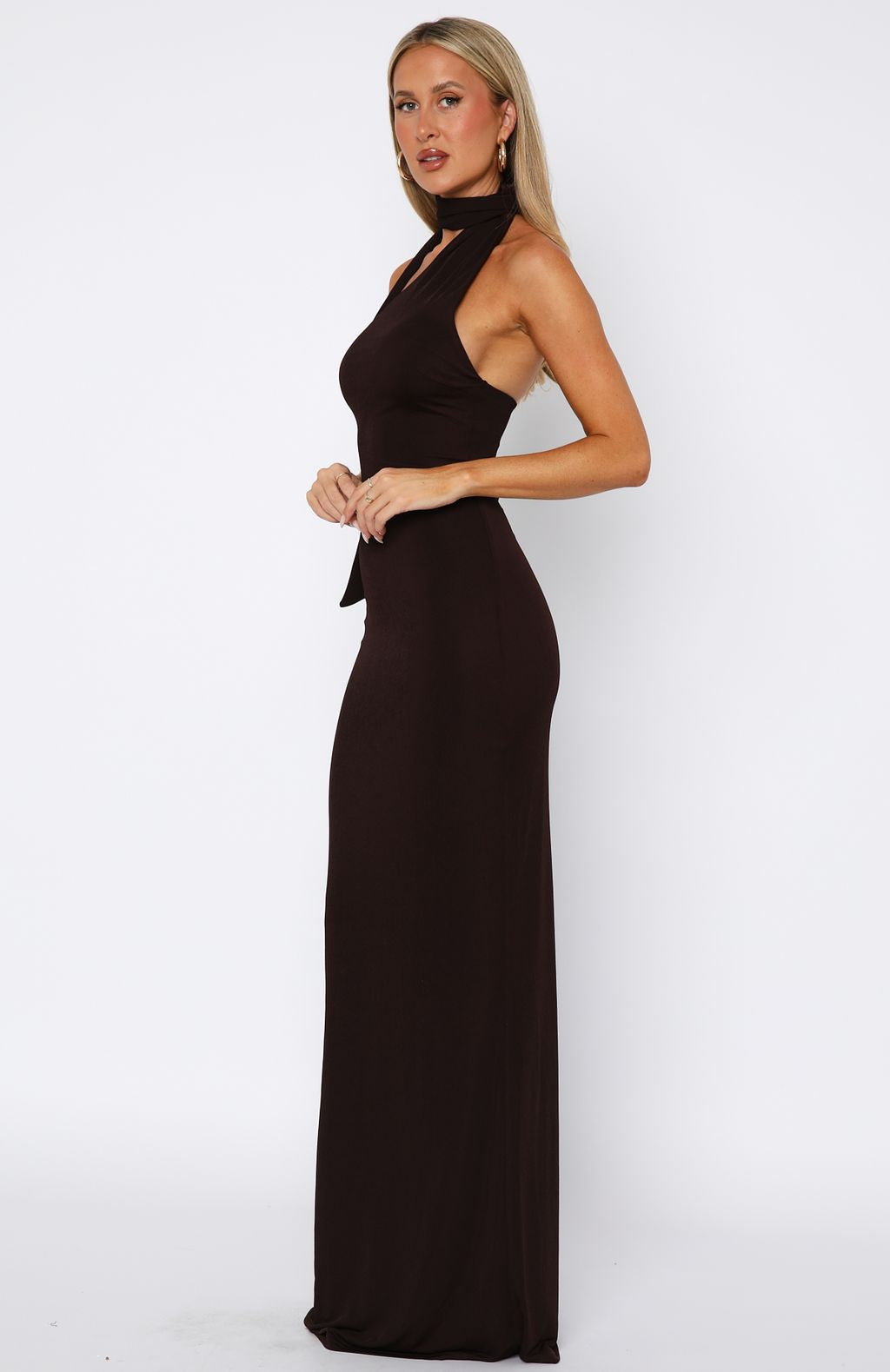Sugar High Maxi Dress Chocolate - Image 3