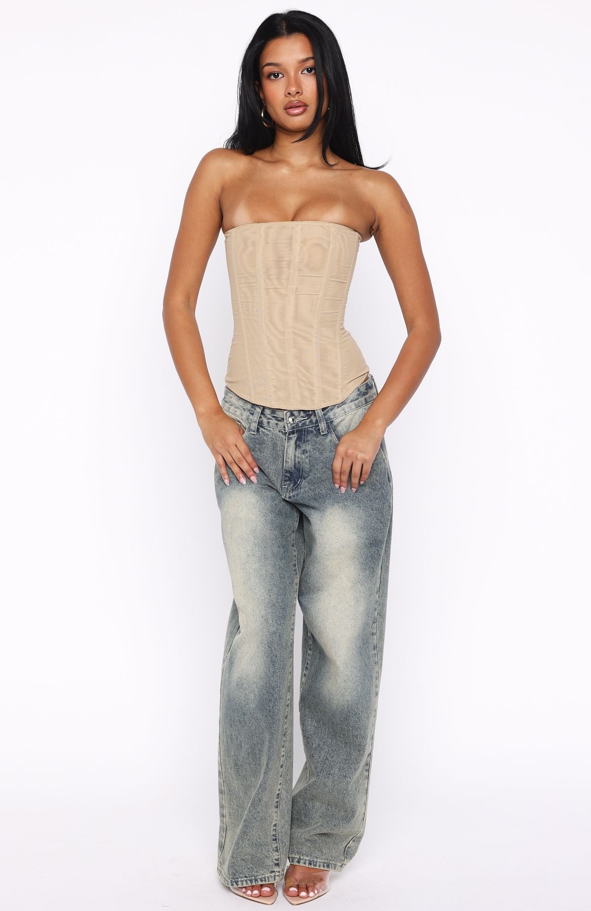 Tell Me A Secret Strapless Bustier Nude - Image 5